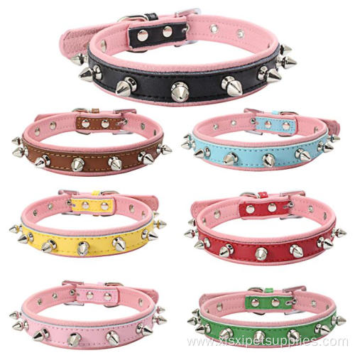 Eco-friendly Multicolor Luxury Leather Dog Collar